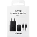 Cargador de Pared Samsung Power Adapter EP-T1510XBEGWW con USB-C/15W/ 3A - NEGRO